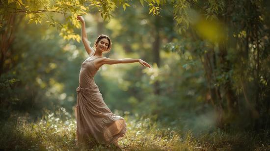 Tänzerinn in Einklang mit sich selbst