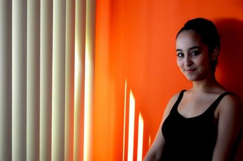 Ballettstudent mit schwarzen Body
